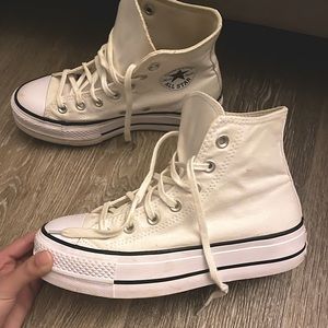 White platform converse